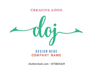 DOJ lettering logo is simple, easy to understand and authoritative