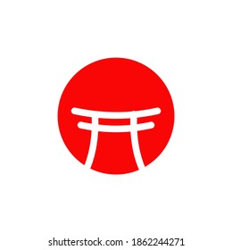 Dojo building icon logo design vector template