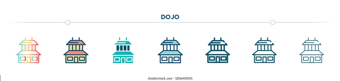 dojo icon designed in gradient, filled, two color, thin line and outline style. vector illustration of dojo vector icons. can be used for mobile, ui, web
