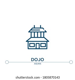 dojo vector line icon. Simple element illustration. dojo outline icon from asian concept. Can be used for web and mobile
