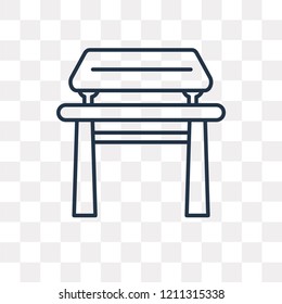 Dojo vector outline icon isolated on transparent background, high quality linear Dojo transparency concept can be used web and mobile