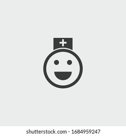 doktor emoji icon. doktor emoji vector on gray background