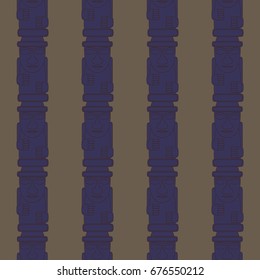 Dol hareubangs, also called tol harubangs, are large rock statues found on Jeju Island off the southern tip of South Korea. Seamless pattern