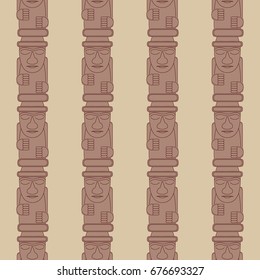Dol hareubangs, also called tol harubangs, are large rock statues found on Jeju Island off the southern tip of South Korea. Seamless pattern