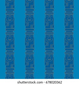 Dol hareubangs, also called tol harubangs, are large rock statues found on Jeju Island off the southern tip of South Korea. Seamless pattern