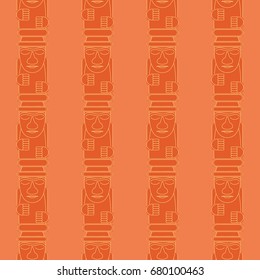 Dol hareubangs, also called tol harubangs, are large rock statues found on Jeju Island off the southern tip of South Korea. Seamless pattern