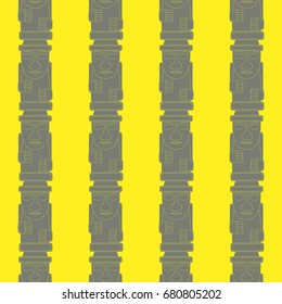 Dol hareubangs, also called tol harubangs, are large rock statues found on Jeju Island off the southern tip of South Korea. Seamless pattern