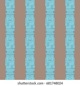 Dol hareubangs, also called tol harubangs, are large rock statues found on Jeju Island off the southern tip of South Korea. Seamless pattern