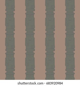 Dol hareubangs, also called tol harubangs, are large rock statues found on Jeju Island off the southern tip of South Korea. Seamless pattern