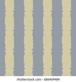 Dol hareubangs, also called tol harubangs, are large rock statues found on Jeju Island off the southern tip of South Korea. Seamless pattern