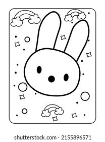 Dol line art ,Baby toy coloring page, kids coloring page, toy line art design,