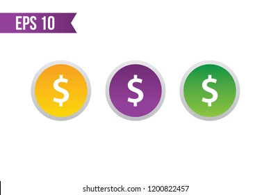dolar button icon / dolar button for websites / applications