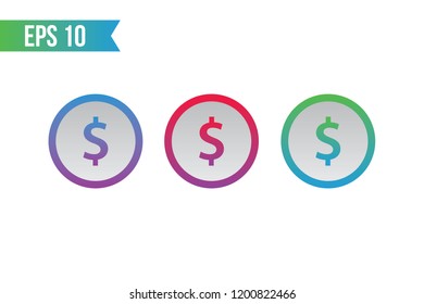 dolar button icon / dolar button for websites / applications