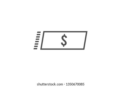 Dolar Currency Icon Vector with Gray Colour and EPS File, It is Useful for Flyer, Presentation, Poster, Web, Etc