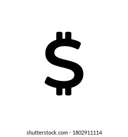 Dolar icon symbol vector isolated on white background
