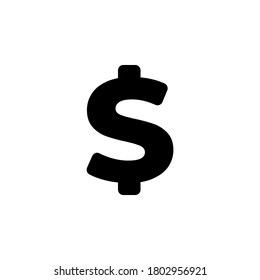 Dolar icon symbol vector isolated on white background

