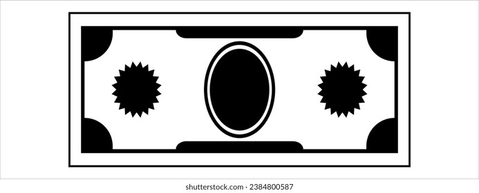 Icono de dólar. Vector de fondo blanco