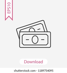Dolar Money Payment Modern Simple UI Vector Icon