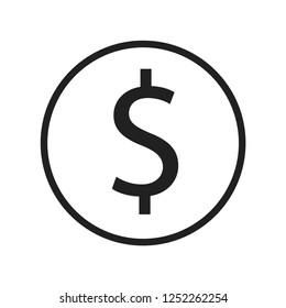 dolar sign icon vector