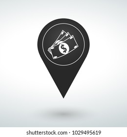 dolars icon map pin