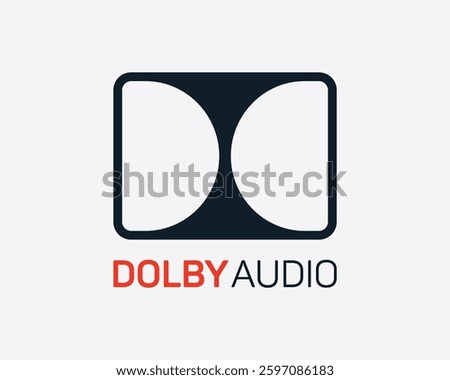 Dolby Audio icon. High quality vector illustrator.