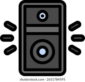 Dolby Sound Line Filled Icon Design