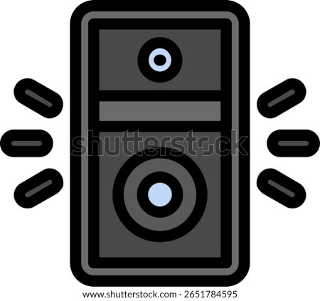 Dolby Sound Line Filled Icon Design