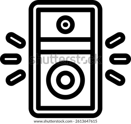 Dolby Sound Line Vector Icon Design