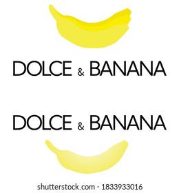 Dolce & Banana t-shirt print popular vector illustration