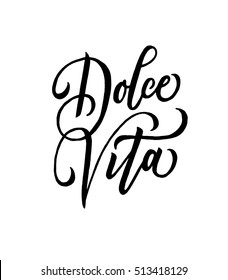 Dolce Vita Italian Phrase Meaning Sweet Stock Vector (Royalty Free ...