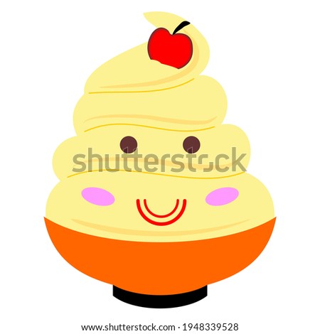 Dole Whip Orange Cup Yellow Ice Cream, Kawaii Food