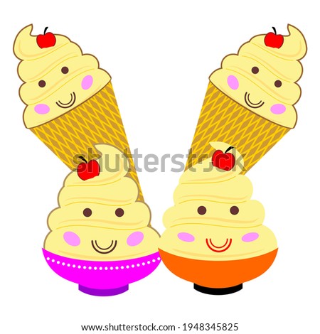 Dole Whip Two Cone and Two Cup Yellow Ice Cream