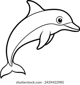dolfin line art  illustration ,design elemnts