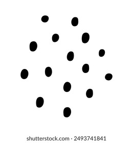 Dolka dot pattern. Abstract geometric vector background with small black circles on white background. Dots wallpaper. Perfect for card, screensaver, poster, invitation, home decor.