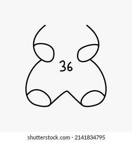 muñeca. 36. Diseño de oso de peluche sin cabeza