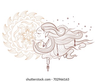 doll and bear cute child vector illustration