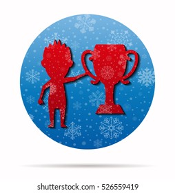 doll champion christmas icon in circle
