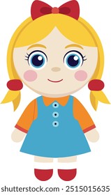 Doll color vector illustration 2