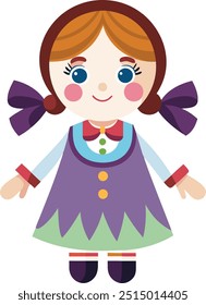 Doll color vector illustration and artwork