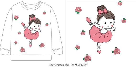 doll dancing vector art illustrations 