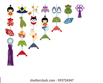 A doll decorating on a child's day which is traditional Japanese culture.