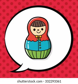 doll doodle, speech bubble