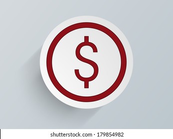Doll er coin isolated on white background 