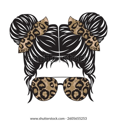 doll face with glasses vector art 