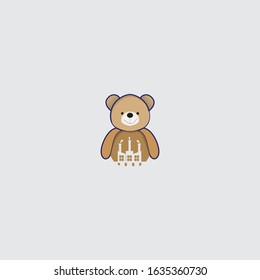 Doll Factory logo template design, vector illustration,