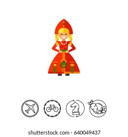 Doll flat icon 2