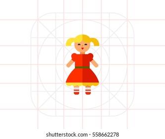 Doll flat icon