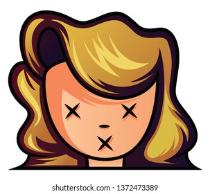 Doll as a gaming logo illustration vector on white background 