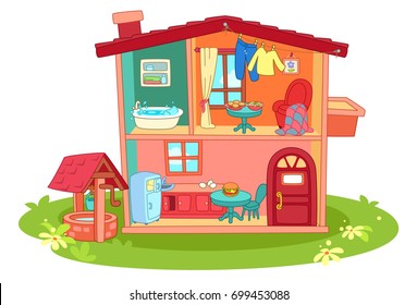 doll house cartoon doll house cartoon