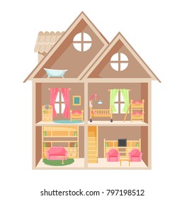 beautiful doll house cartoon